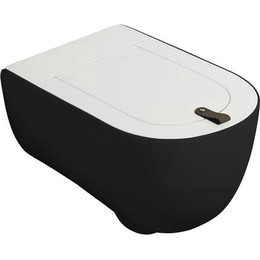 Унитаз подвесной безободковый ArtCeram The One THV001 17 00 nero matt, Цвет производителя: чёрный фото 