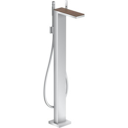 Смеситель для ванны Axor MyEdition 47442000, хром/орех, Цвет производителя: хром, орех фото 