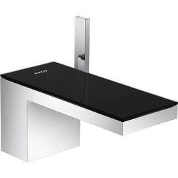 Смеситель для раковины Axor MyEdition 47012000, хром/чёрное стекло, Цвет производителя: хром, чёрное стекло фото 