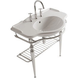 Раковина с консолью Globo Paestum 90 см PA056.BI*1 фото 