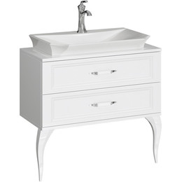 Тумба напольная с раковиной Aqwella La Donna 85 см LAD0108W, Цвет фасада: белый фото 