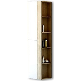 Пенал подвесной Aqwella Miami 40 см Mai.05.04, белый/беленный дуб фото 