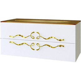 Тумба подвесная с раковиной Aqwella Clarberg Due amanti 100 см Due.01.10/W/GL, белый/золото фото 