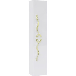 Пенал подвесной Aqwella Clarberg Due amanti 25 см Due.05.25/W/GL, белый/золото фото 