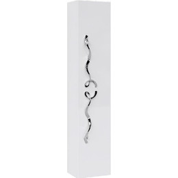 Пенал подвесной Aqwella Clarberg Due amanti 25 см Due.05.25/W/CR, белый/серебро фото 