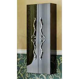 Пенал подвесной Aqwella Clarberg Due amanti 50 см Due.05.05/BLK/CR, черный, (ручки серебро) фото 