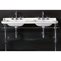 Раковина с консолью двойная Kerasan Waldorf 150 см 4143K1bi/cr*1 фото 