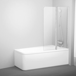 Шторка для ванны Ravak 10° 10CVS 100 см 7QRA0U03Z1 R сатин/прозрачное фото 