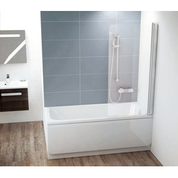 Шторка для ванны Ravak Chrome CVS1 80 см 7QR40C00Z1 R алюминий/прозрачное фото 