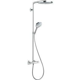 Душевая стойка с термостатом Hansgrohe Raindance Select S Showerpipe 240 2jet 27129400, белый/хром фото 