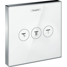 Переключатель потоков на три потребителя Hansgrohe Shower Select 15736400, белый/хром фото 