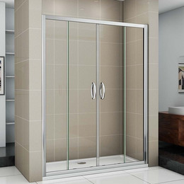 Душевая дверь Bas Infinity WTW-TD-150-G-CH 150 см хром/матовое фото 