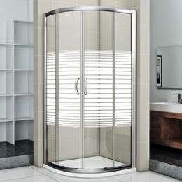 Душевое ограждение Bas Infinity R-100-W-CH 100х100 см, хром/узор фото 