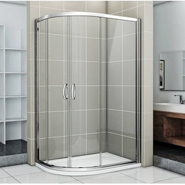 Душевое ограждение Bas Infinity R-120-C-CH 120х80 см, хром/прозрачное фото 
