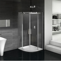 Душевое ограждение Bas Galaxy R-TD-100-C-CH 100х100 см, хром/прозрачное фото 