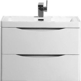 Тумба подвесная с раковиной BelBagno ANCONA-N-600-2C-SO-BL 60 см, белый, Цвет фасада: Bianco Lucido фото 