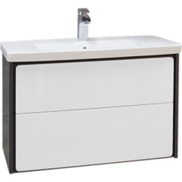 Тумба подвесная с раковиной Roca Ronda 70 см ZRU9302964, белый глянец/антрацит фото 