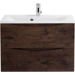 Тумба подвесная с раковиной BelBagno MARINO-650-2C-SO-RW-P 65 см, Rovere Moro фото 