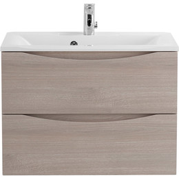 Тумба подвесная с раковиной BelBagno MARINO-650-2C-SO-RG-P 65 см, Rovere Grigio фото 