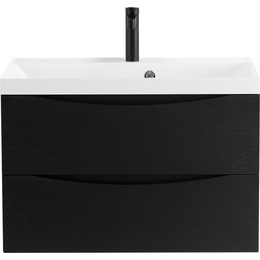 Тумба подвесная с раковиной BelBagno MARINO-800-2C-SO-RCA-P 80 см, Rovere Cioccolato Amaro фото 