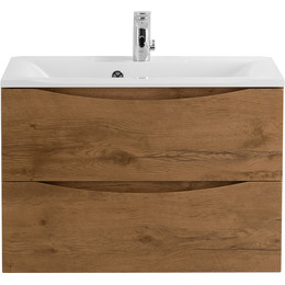Тумба подвесная с раковиной BelBagno MARINO-750-2C-SO-RN-P 75 см, Rovere Nature фото 