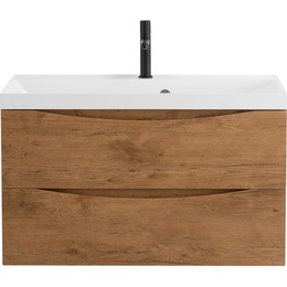 Тумба подвесная с раковиной BelBagno MARINO-900-2C-SO-RN-P 90 см, Rovere Nature фото 