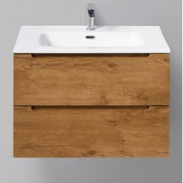 Тумба подвесная с раковиной BelBagno ETNA-700-2C-SO-RN-P 70 см, Rovere Nature, Цвет фасада: Rovere Nature фото 