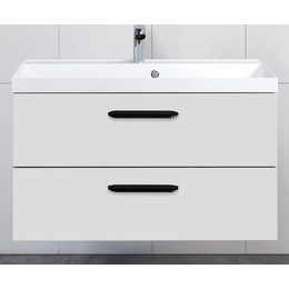 Тумба подвесная с раковиной BelBagno AURORA-900-2C-SO-BO 90 см, Bianco Opaco, Цвет фасада: Bianco Opaco фото 