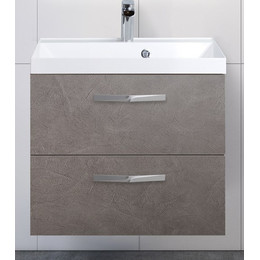 Тумба подвесная с раковиной BelBagno AURORA-600-2C-SO-PG 60 см, Pietra Grigio, Цвет фасада: Pietra Grigio фото 