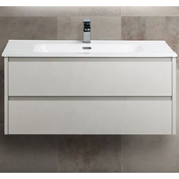 Тумба подвесная с раковиной BelBagno KRAFT-1000-2C-SO-BO 100 см, Bianco Opaco фото 