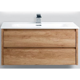 Тумба подвесная с раковиной BelBagno KRAFT-1000-2C-SO-RNN 100 см, Rovere Nebrasca Nature фото 
