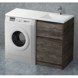 Тумба напольная с раковиной-столешницей BelBagno KRAFT-LVD-580/1200-2C-PIA-PP 120 см R, Pino Pasadena фото 