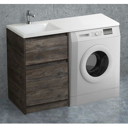 Тумба напольная с раковиной-столешницей BelBagno KRAFT-LVD-580/1200-2C-PIA-PP 120 см L, Pino Pasadena фото 