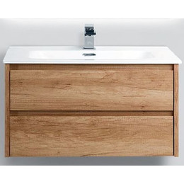 Тумба подвесная с раковиной BelBagno KRAFT-900-2C-SO-RNN 90 см, Rovere Nebrasca Nature фото 
