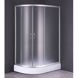 Душевое ограждение Loranto CS-827AR 120х80 см, хром/матовое фото 
