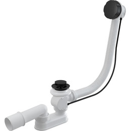 Сифон для ванны AlcaPlast A55BLACK-100, металл, черный фото 