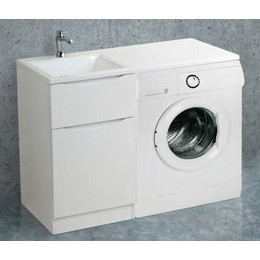 Тумба напольная с раковиной-столешницей BelBagno LAVANDERIA-580/1200-2C-PIA-BL 120 см L, Bianco Opaco фото 