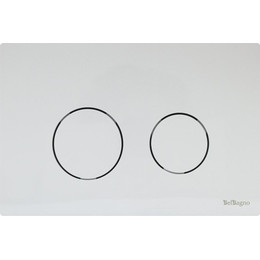 Кнопка смыва BelBagno TWIN BB-P57130, белый фото 
