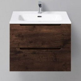 Тумба подвесная с раковиной BelBagno ETNA39-600/390-2C-SO-RW-P 60 см, Rovere Moro, Цвет фасада: Rovere Moro фото 