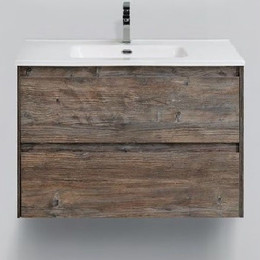 Тумба подвесная с раковиной BelBagno KRAFT 39-600/390-2C-SO-PP 60 см, Pino Pasadena фото 