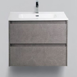 Тумба подвесная с раковиной BelBagno KRAFT 39-600/390-2C-SO-PG 60 см, Pietra Grigio фото 