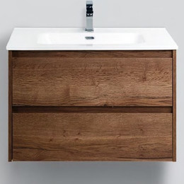 Тумба подвесная с раковиной BelBagno KRAFT 39-700/390-2C-SO-RT 70 см, Rovere Tabacco фото 