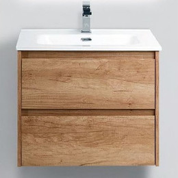 Тумба подвесная с раковиной BelBagno KRAFT 39-600/390-2C-SO-RNN 60 см, Rovere Nebrasca Nature фото 