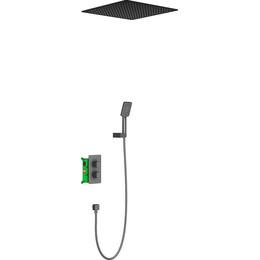 Душевая система для душа с термостатом Timo Petruma SX-5029/03SM, черный фото 