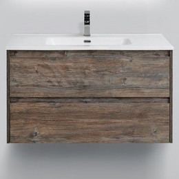 Тумба подвесная с раковиной BelBagno KRAFT 39-800/390-2C-SO-PP 80 см, Pino Pasadena фото 