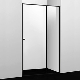 Душевая дверь WasserKraft Dill 100 см 61S12, черный/прозрачное фото 