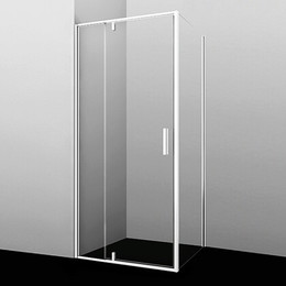 Душевое ограждение WasserKraft Neime 90х100 см 19P18, белый/прозрачное фото 