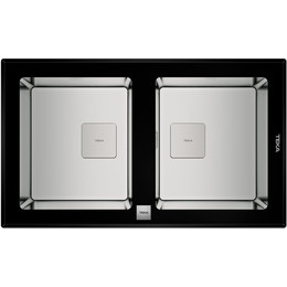 Кухонная мойка Teka Maestro Diamond RS15 2B 86 Black 115030017, чёрное стекло фото 