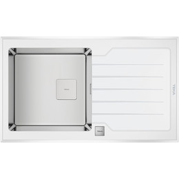 Кухонная мойка Teka Maestro Diamond RS15 1B 1D 86 White 115100012, белое стекло фото 