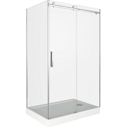 Душевое ограждение Bas Altair WTW+SP C-CH 110х100 см (стекло 8 мм) хром/прозрачное фото 